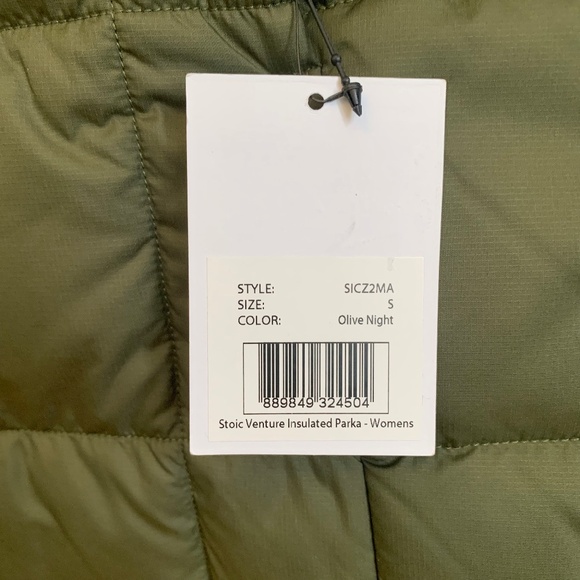 STOIC Olive Night Venture Insulated Parka Hooded Puffer Size Small - Picture 10 of 11